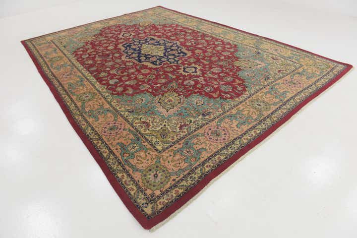 9' 7 x 13' 2 Hand Knotted Tabriz Persian Wool Rug