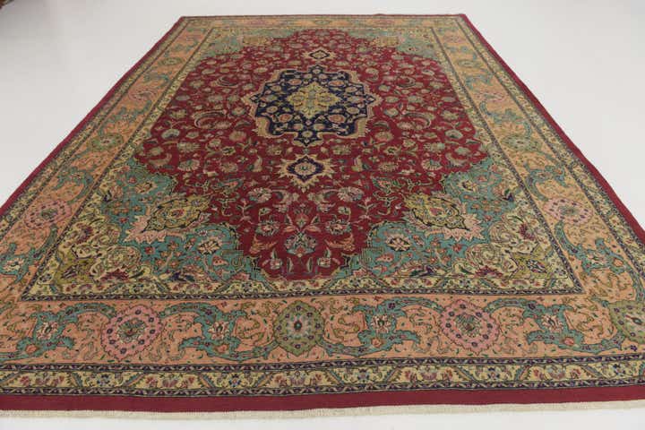 9' 7 x 13' 2 Hand Knotted Tabriz Persian Wool Rug