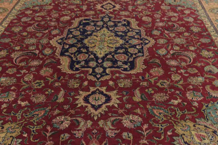 9' 7 x 13' 2 Hand Knotted Tabriz Persian Wool Rug