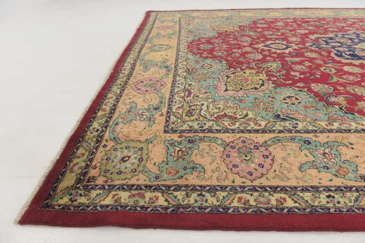 9' 7 x 13' 2 Hand Knotted Tabriz Persian Wool Rug