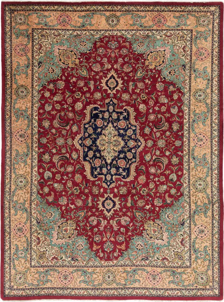 9' 7 x 13' 2 Hand Knotted Tabriz Persian Wool Rug