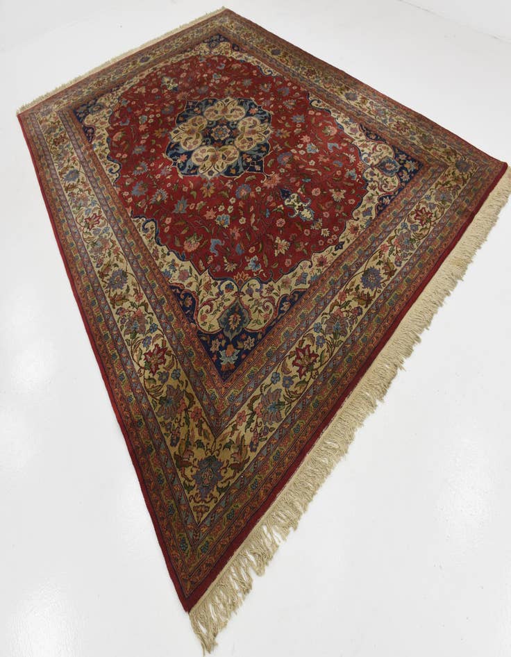 Detail image of 10' x 13' 2 Hand Knotted Tabriz Wool Rug