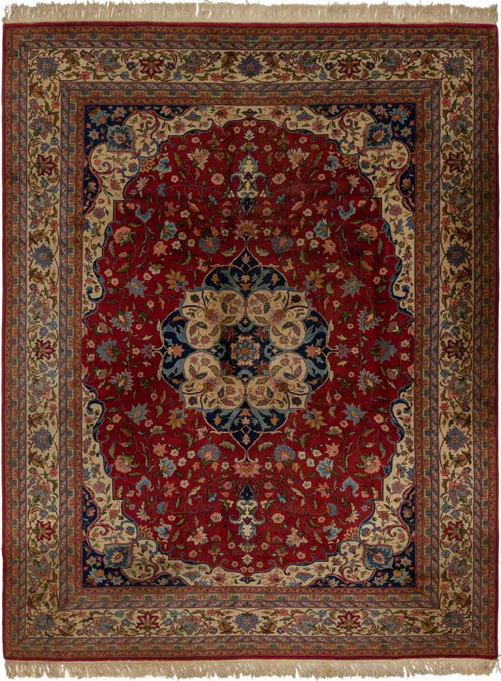 10' x 13' 2 Hand Knotted Tabriz Wool Rug
