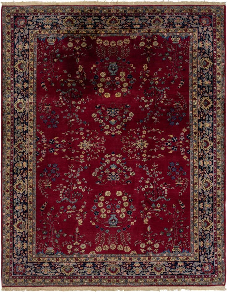 Detail image of 8' 9 x 11' 10 Hand Knotted Tabriz Wool Rug