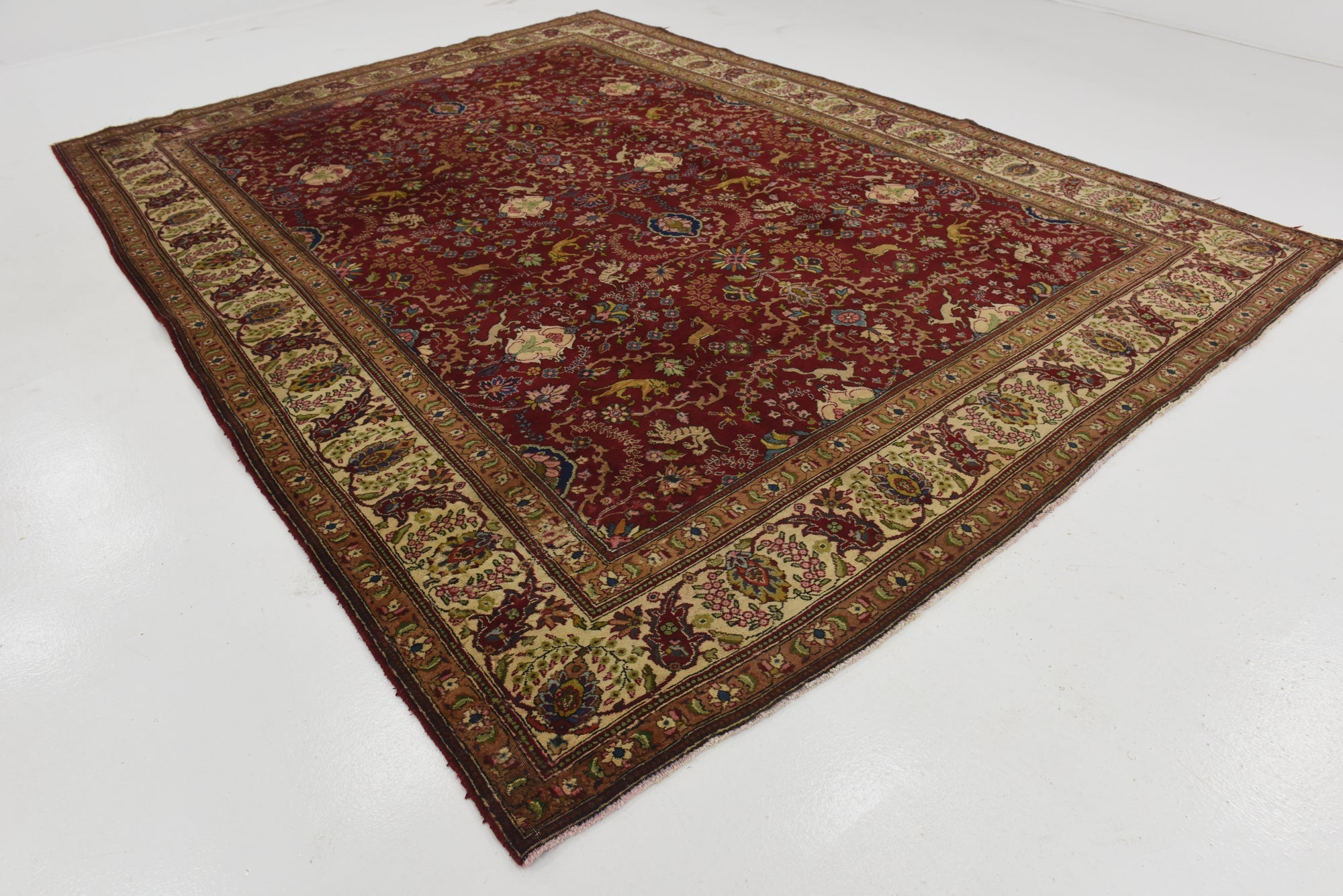 9' 7 x 12' 10 Hand Knotted Tabriz Persian Wool Rug