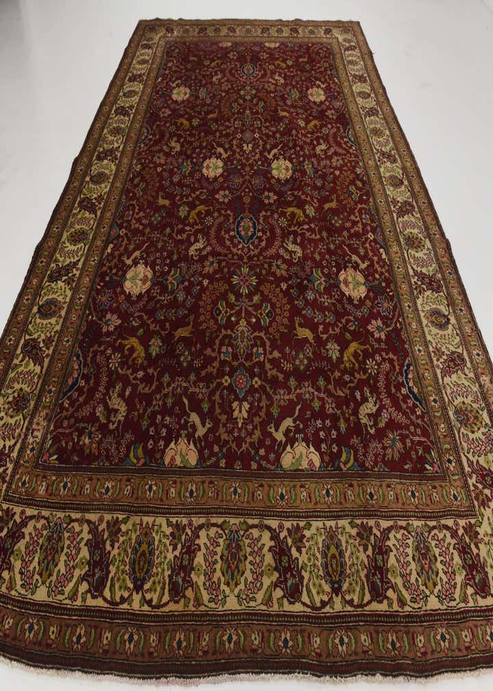 9' 7 x 12' 10 Hand Knotted Tabriz Persian Wool Rug