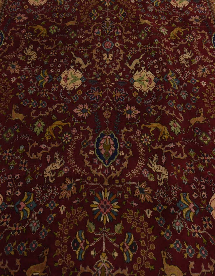 Detail image of 9' 7 x 12' 10 Hand Knotted Tabriz Persian Wool Rug