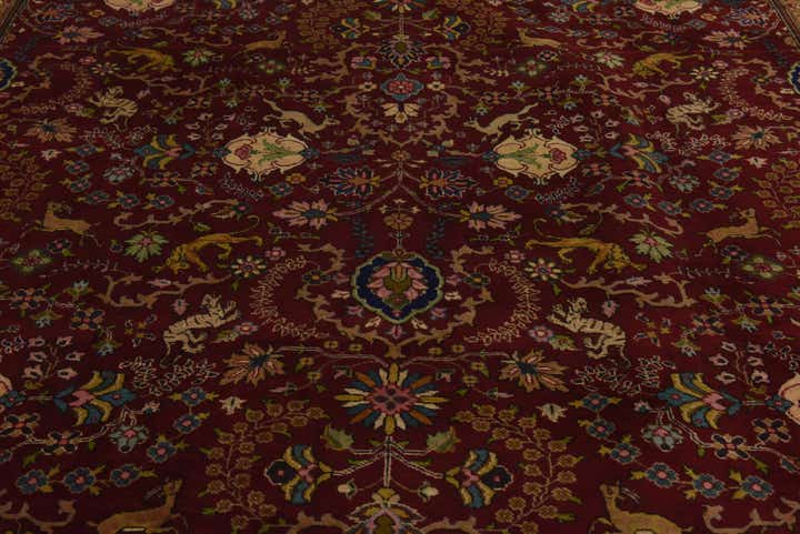9' 7 x 12' 10 Hand Knotted Tabriz Persian Wool Rug