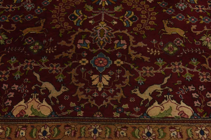 Detail image of 9' 7 x 12' 10 Hand Knotted Tabriz Persian Wool Rug