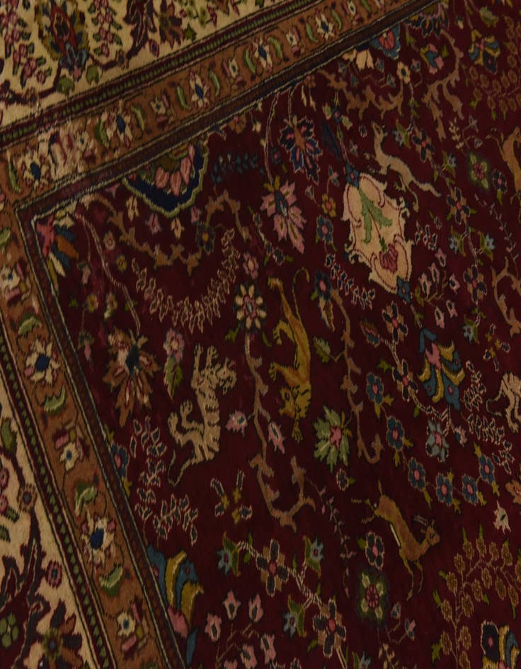Detail image of 9' 7 x 12' 10 Hand Knotted Tabriz Persian Wool Rug