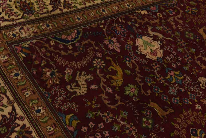 9' 7 x 12' 10 Hand Knotted Tabriz Persian Wool Rug