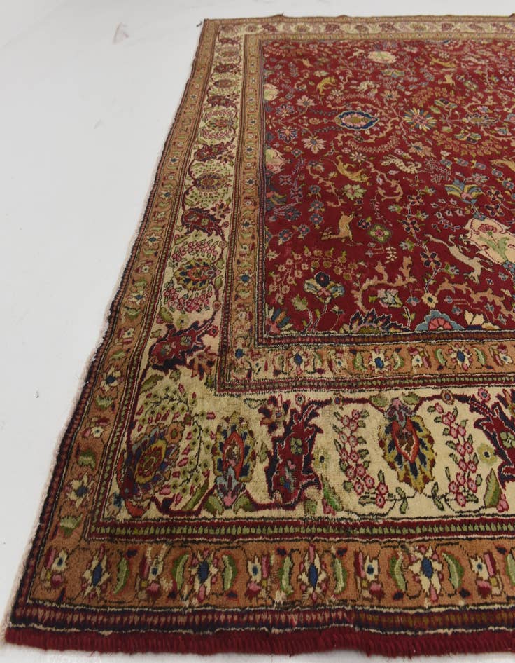 Detail image of 9' 7 x 12' 10 Hand Knotted Tabriz Persian Wool Rug