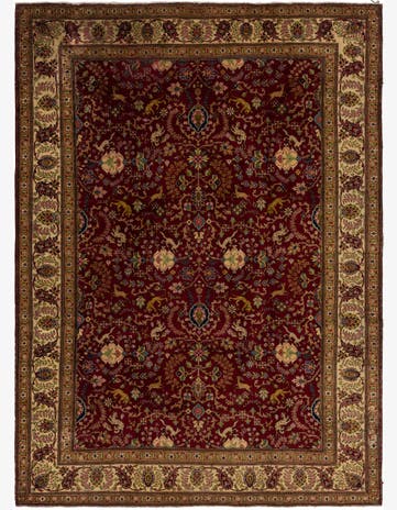 9' 7 x 12' 10 Hand Knotted Tabriz Persian Wool Rug