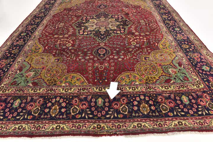 10' x 12' 9 Hand Knotted Tabriz Persian Wool Rug