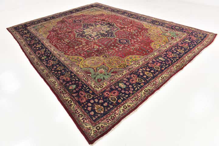 10' x 12' 9 Hand Knotted Tabriz Persian Wool Rug