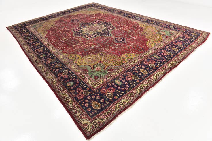Detail image of 10' x 12' 9 Hand Knotted Tabriz Persian Wool Rug