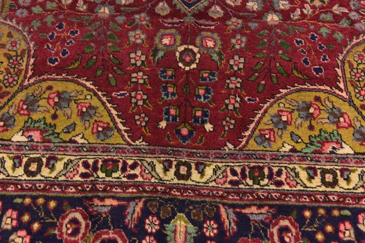 10' x 12' 9 Hand Knotted Tabriz Persian Wool Rug