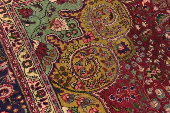 10' x 12' 9 Hand Knotted Tabriz Persian Wool Rug