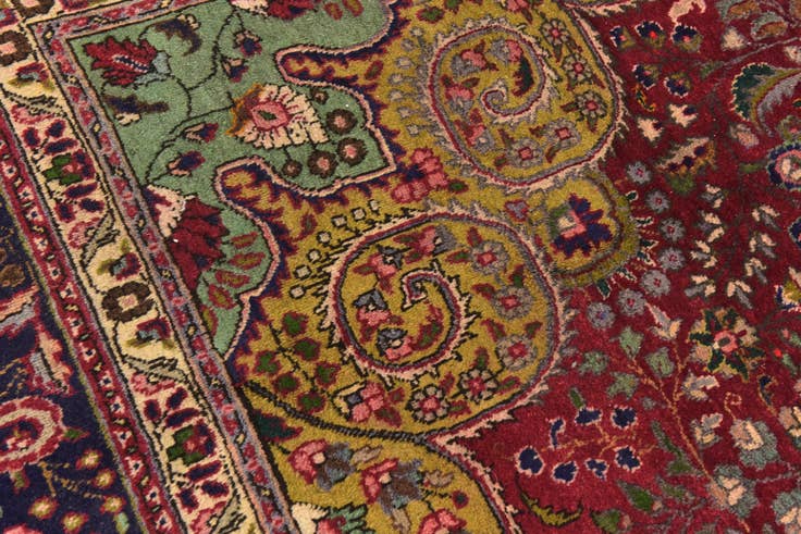 Detail image of 10' x 12' 9 Hand Knotted Tabriz Persian Wool Rug