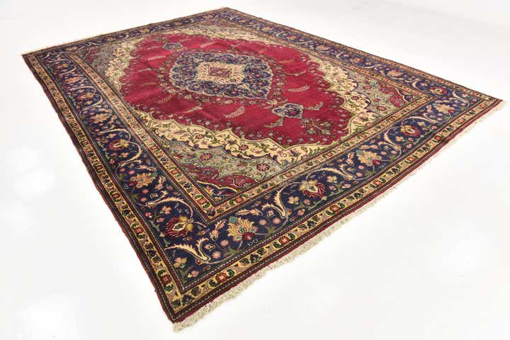 9' 8 x 13' Hand Knotted Tabriz Persian Wool Rug
