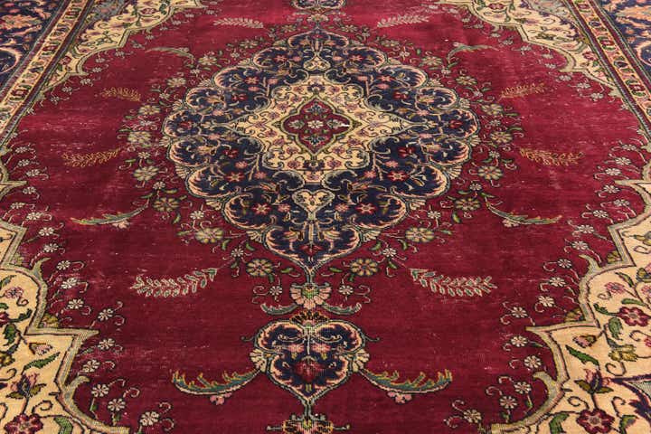 9' 8 x 13' Hand Knotted Tabriz Persian Wool Rug