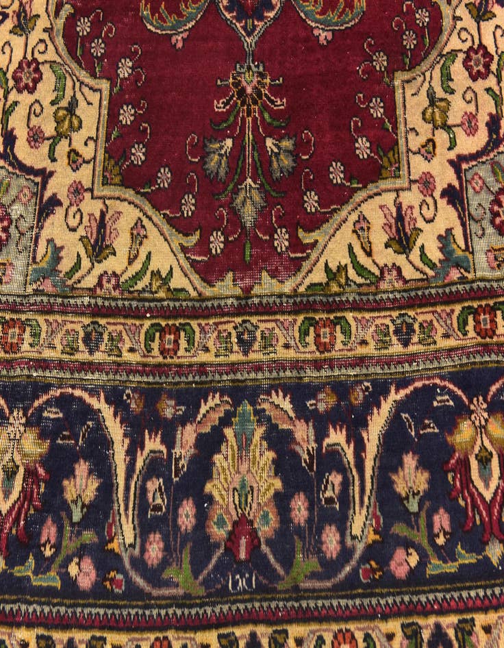 Detail image of 9' 8 x 13'  Hand Knotted Tabriz Persian Wool Rug