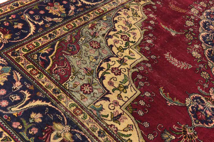 9' 8 x 13' Hand Knotted Tabriz Persian Wool Rug