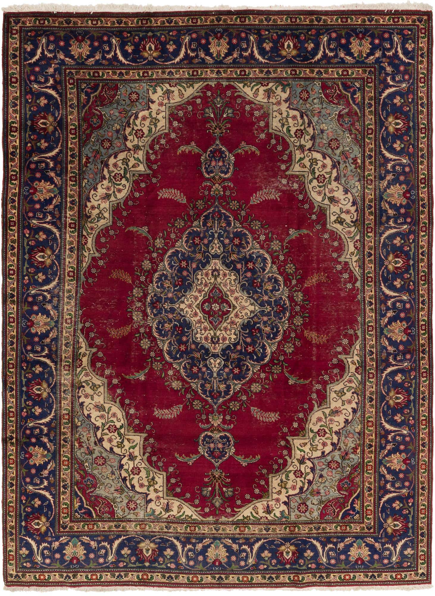 9' 8 x 13' Hand Knotted Tabriz Persian Wool Rug