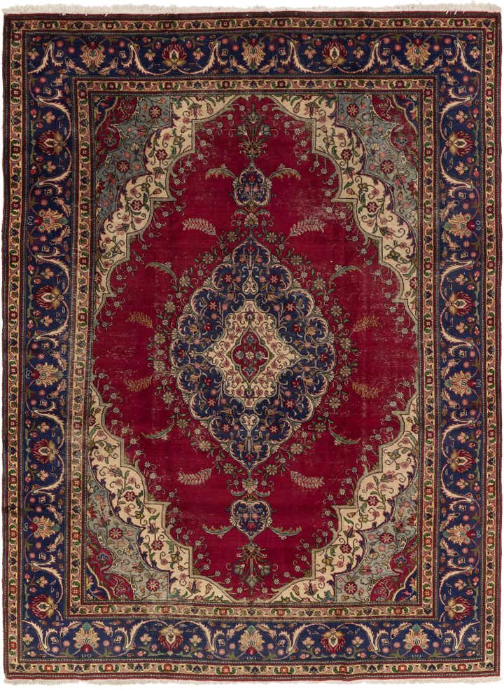 9' 8 x 13' Hand Knotted Tabriz Persian Wool Rug