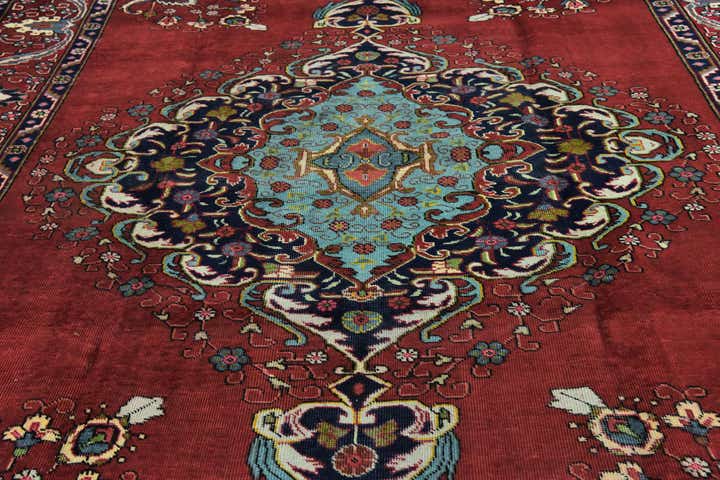 9' 10 x 12' 9 Hand Knotted Tabriz Persian Wool Rug