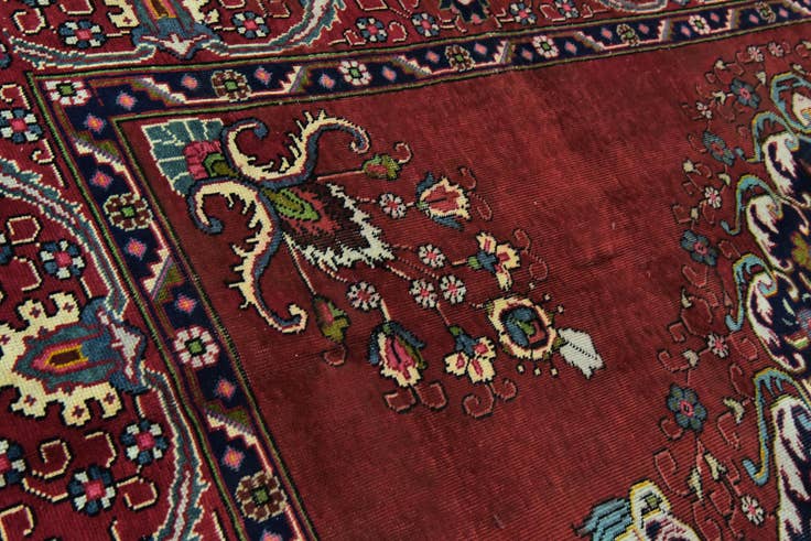 Detail image of 9' 10 x 12' 9 Hand Knotted Tabriz Persian Wool Rug