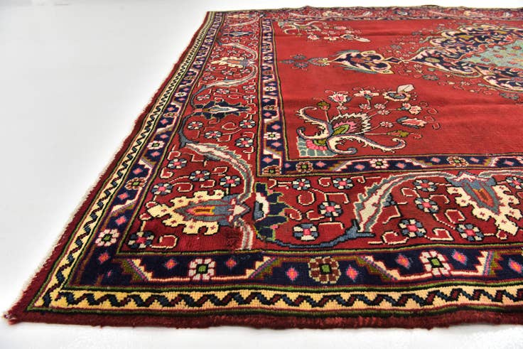 Detail image of 9' 10 x 12' 9 Hand Knotted Tabriz Persian Wool Rug