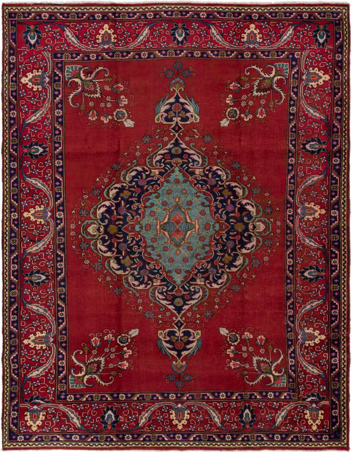 9' 10 x 12' 9 Hand Knotted Tabriz Persian Wool Rug