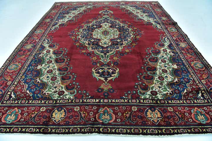 9' 7 x 12' 6 Hand Knotted Tabriz Persian Wool Rug