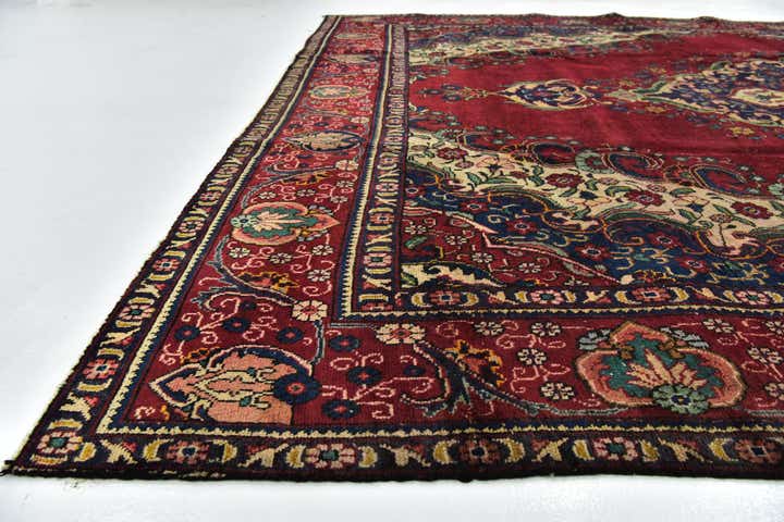 9' 7 x 12' 6 Hand Knotted Tabriz Persian Wool Rug