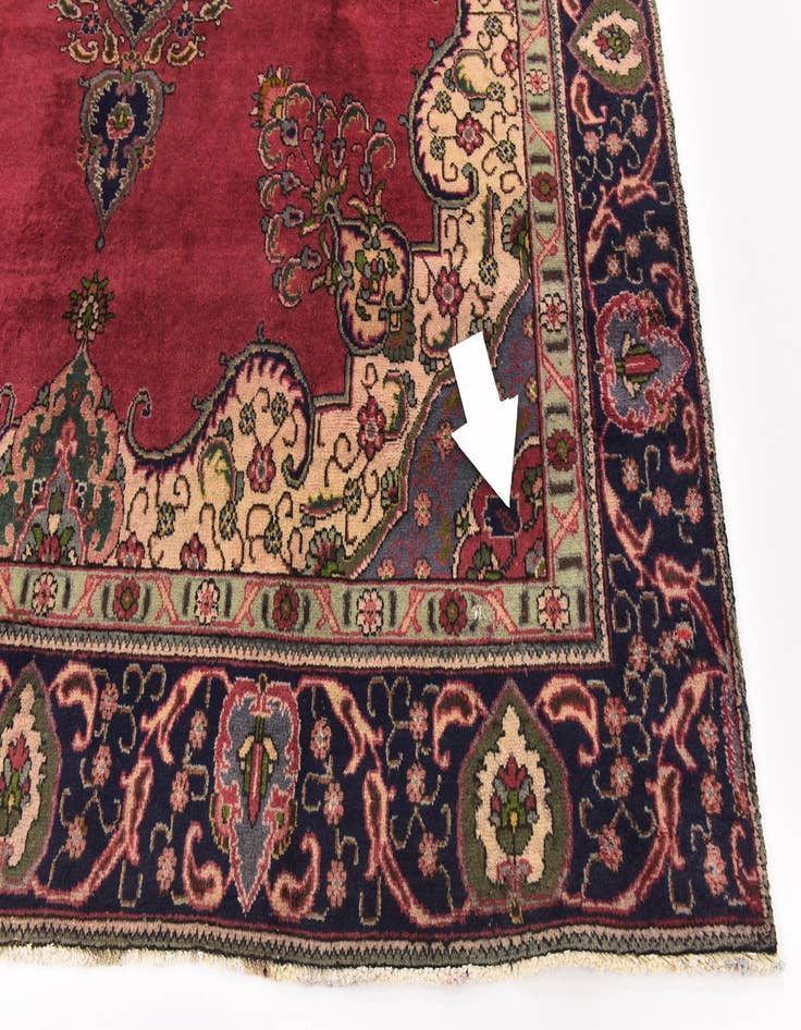 Detail image of 9' 4 x 12' 5 Hand Knotted Tabriz Persian Wool Rug