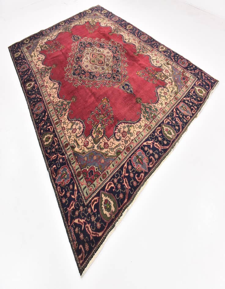 Detail image of 9' 4 x 12' 5 Hand Knotted Tabriz Persian Wool Rug