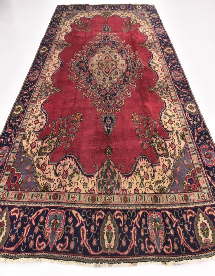 Detail image of 9' 4 x 12' 5 Hand Knotted Tabriz Persian Wool Rug