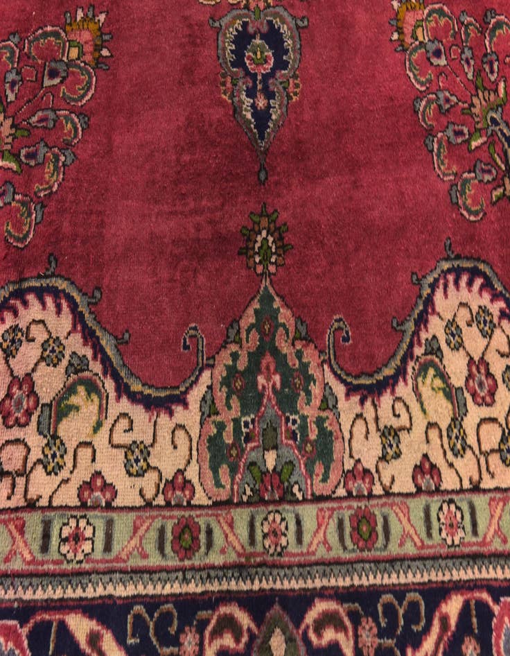Detail image of 9' 4 x 12' 5 Hand Knotted Tabriz Persian Wool Rug