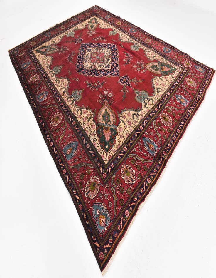 Detail image of 9' 7 x 12' 8 Hand Knotted Tabriz Persian Wool Rug