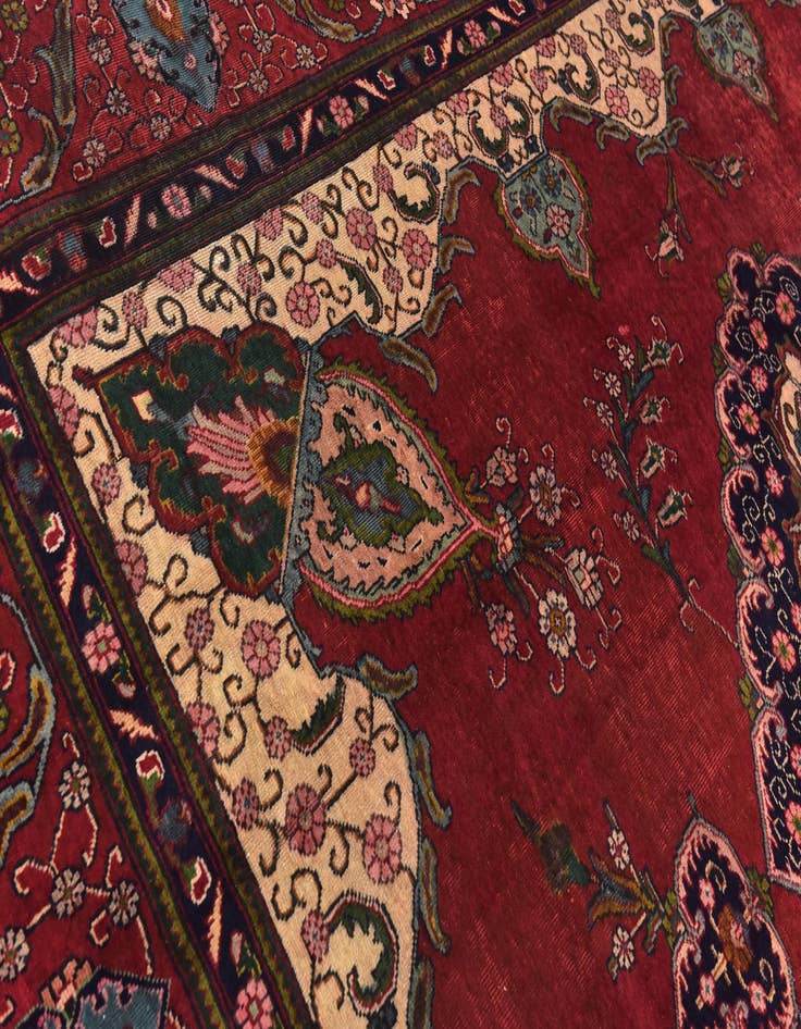 Detail image of 9' 7 x 12' 8 Hand Knotted Tabriz Persian Wool Rug