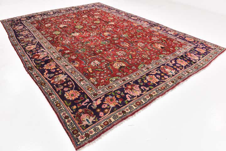 9' 10 x 13' Hand Knotted Tabriz Persian Wool Rug