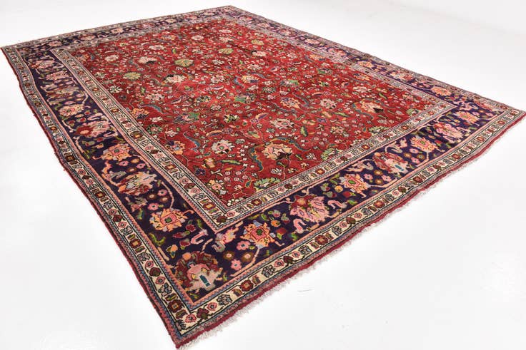 Detail image of 9' 10 x 13' Hand Knotted Tabriz Persian Wool Rug