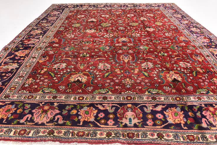 Detail image of 9' 10 x 13' Hand Knotted Tabriz Persian Wool Rug