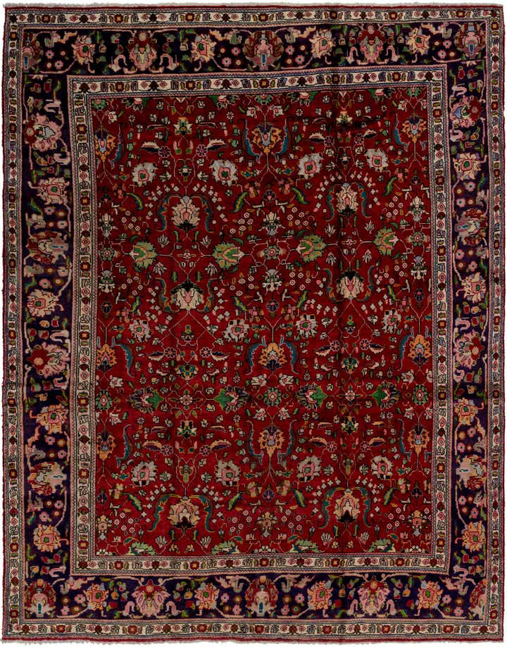 9' 10 x 13' Hand Knotted Tabriz Persian Wool Rug