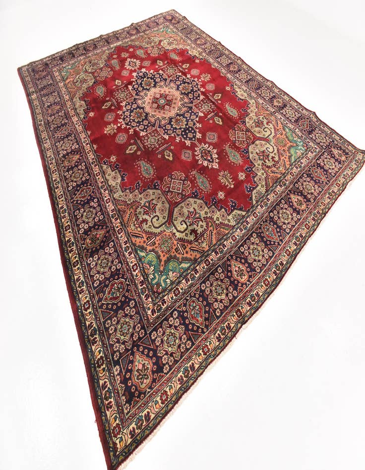 Detail image of 10' x 12' 9  Hand Knotted Tabriz Persian Wool Rug