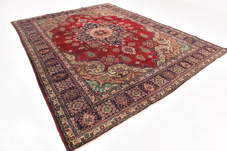 Detail image of 10' x 12' 9 Hand Knotted Tabriz Persian Wool Rug