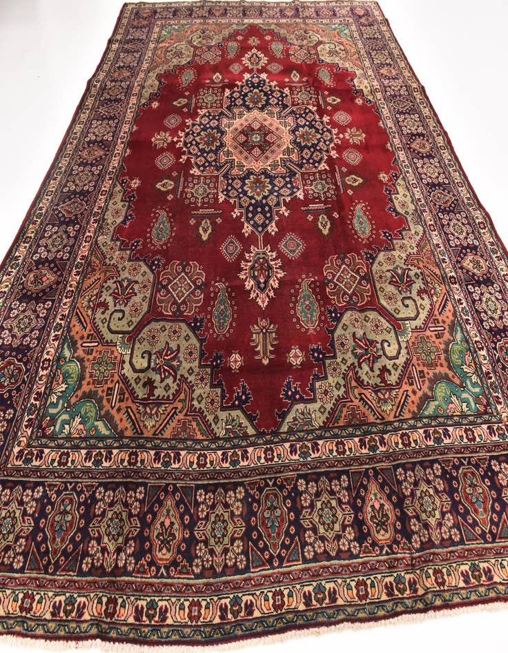 Detail image of 10' x 12' 9  Hand Knotted Tabriz Persian Wool Rug