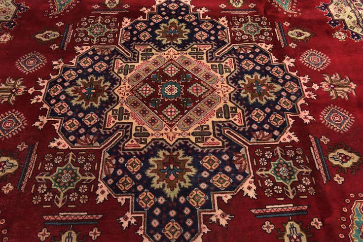 Detail image of 10' x 12' 9 Hand Knotted Tabriz Persian Wool Rug