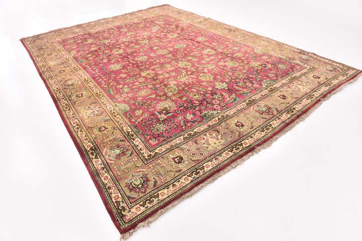 9' 10 x 12' 10 Hand Knotted Tabriz Persian Wool Rug